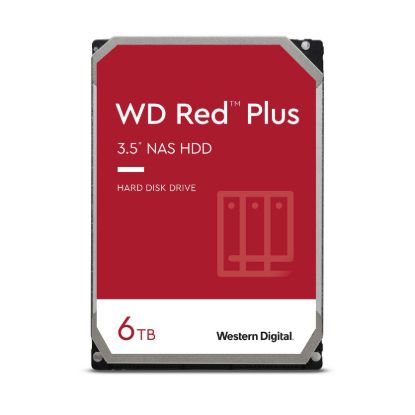 Obrázek WD RED PLUS NAS WD60EFPX 6TB, SATA III 3.5", 256MB 5400RPM, 180MB/s, CMR
