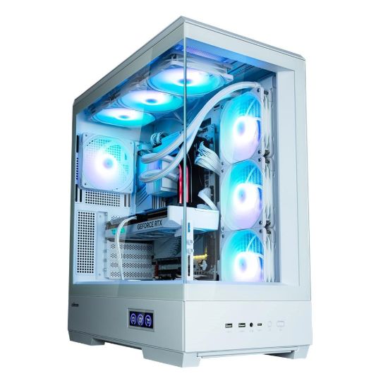 Obrázek ZALMAN case P50 DS, Mid Tower, ATX, 2xUSB 3.0, 1xUSB-C, 4x 120mm ARGB Fan, Boční display, bílá