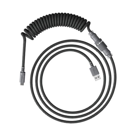 Obrázek HyperX USB-C Coiled Cable Gray - Příslušenství ke klávesnici