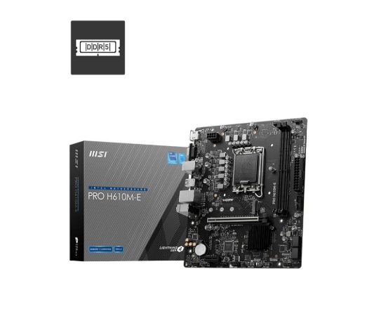 Obrázek MSI MB Sc LGA1700 PRO H610M-E, Intel H610, 2xDDR5, 1xHDMI, 1xVGA, mATX