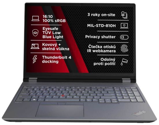 Obrázek LENOVO NTB ThinkPad/Workstation P16 G2 - i7-14700HX ,16"WQUX OLED Touch,32GB,1TBSSD,RTX 3500 Ada 12GB,IRcam,W11P