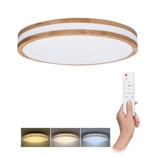 Obrázek Solight LED osvětlení s dálkovým ovladačem Woody, 48W, 3360lm, 38cm, změna chromatičnosti, stmívatelné
