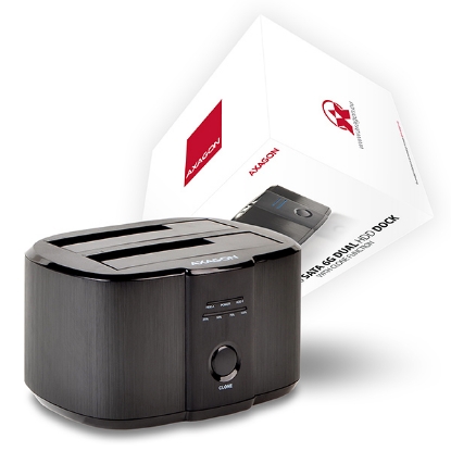 Obrázek Bazar - AXAGON ADSA-ST USB3.0 - 2x SATA 6G CLONE DUAL HDD dock station