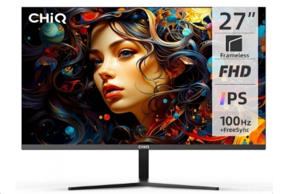 Obrázek CHiQ 27" UltraSlim monitor 27F650R FHD, 100 Hz, Frameless, repro, černý