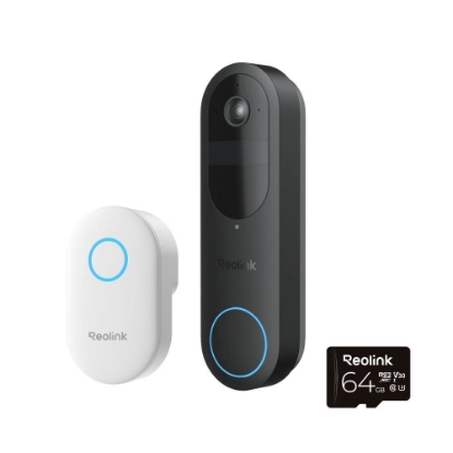 Obrázek REOLINK bezpečnostní video zvonek D340B + Chime + 64GB microSD