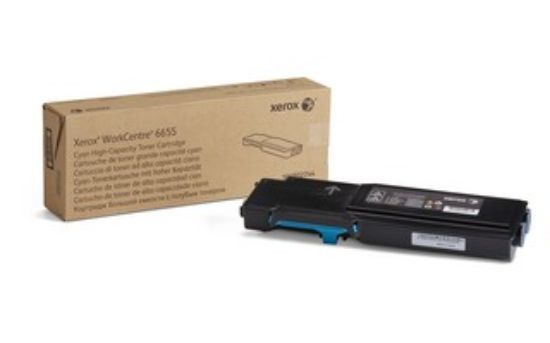 Obrázek Xerox toner pro WorkCentre 6655 high capacity Cyan cartridge (7500str, cyan)