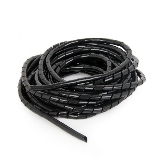 Obrázek C-Tech CABLEXPERT stahovací spirála na kabely, 12mm, 10 m, černá