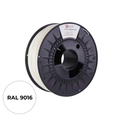 Obrázek C-TECH Filament  PREMIUM LINE TPU 90A flexibilní dopravní bílá RAL9003