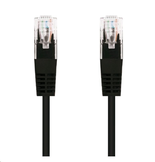 Obrázek C-TECH kabel patchcord Cat5e, UTP, černý, 0,25m