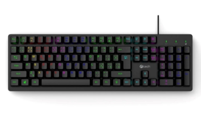 Obrázek C-TECH Klávesnice Riven, Drátová USB, černá