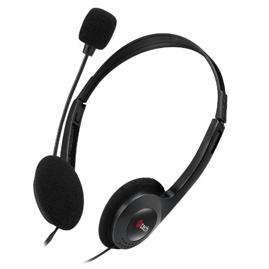 Obrázek C-TECH Sluchátka s mikrofonem MHS-03E, černá