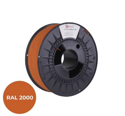 Obrázek C-TECH Tisková struna (filament) PREMIUM LINE, ABS, žlutooranžová, RAL2000, 1,75mm, 1kg