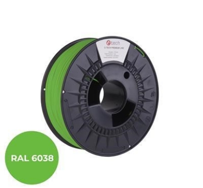 Obrázek C-TECH Tisková struna (filament) PREMIUM LINE, PLA, luminiscenční zelená, RAL6038, 1,75mm, 1kg