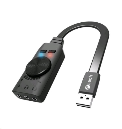 Obrázek C-TECH Zvuková karta SC-7Q, 7.1 surround sound, audio switch