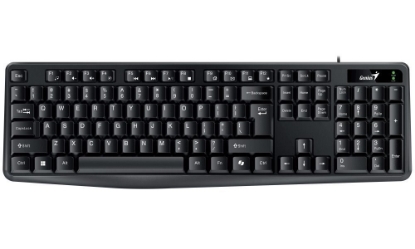 Obrázek BAZAR - GENIUS klávesnice KB-117, Drátová, Copilot, USB, černá, CZ+SK layout - Poškozený obal (Komplet)