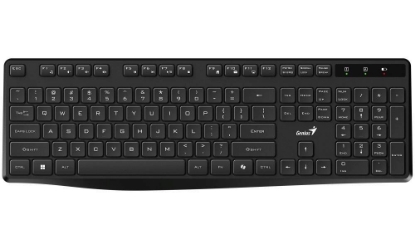 Obrázek GENIUS klávesnice KB-7200, bezdrátová 2,4GHz, Mini-receiver, Copilot, CZ+SK layout, černá