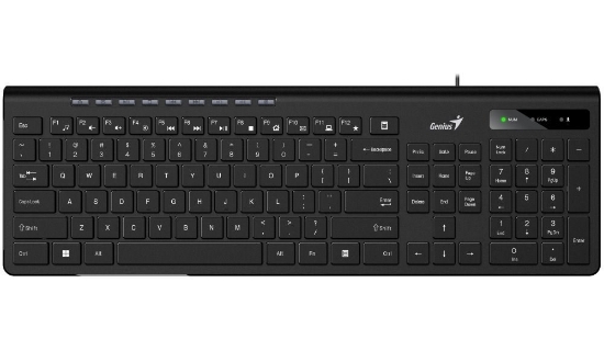 Obrázek GENIUS klávesnice Slimstar 230 II / Drátová/ USB/ černá/ CZ+SK layout