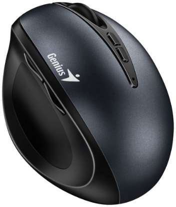 Obrázek GENIUS myš Ergo 8300S Iron Grey/ vertikální/ 1600 dpi/ bezdrátová/ 7tlačítek/ tichá/ kovově šedá