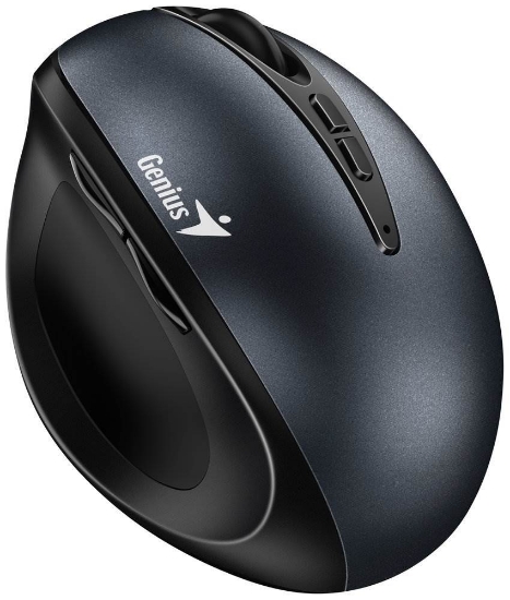 Obrázek GENIUS myš Ergo 8300S Iron Grey/ vertikální/ 1600 dpi/ bezdrátová/ 7tlačítek/ tichá/ kovově šedá