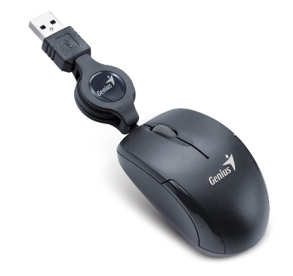 Obrázek GENIUS myš MicroTraveler V2/ drátová/ 1200 dpi/ USB/ černá