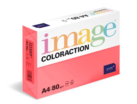 Obrázek Antalis Papír Image Coloraction Malibu - reflexní růžová (NeoPi) A4 (80g/500ks)