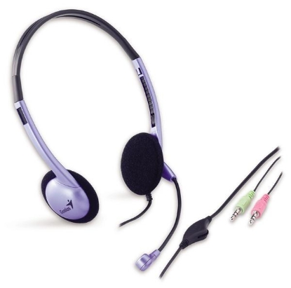 Obrázek GENIUS sluchátka s mikrofonem HS-02B, 3.5mm jack