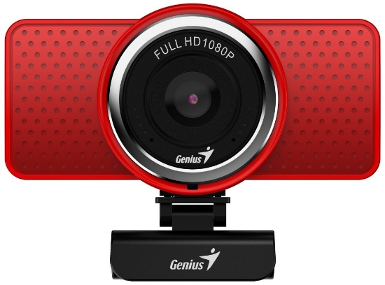 Obrázek GENIUS webkamera ECam 8000/ červená/ Full HD 1080P/ USB2.0/ mikrofon