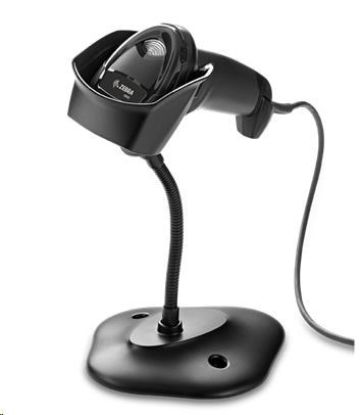 Obrázek POŠKOZENÝ OBAL - Motorola čtečka DS2208, 2D čtečka čarového kódu, KIT, black, USB- HID + stojan