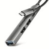Obrázek AXAGON HUE- STC, 4x USB ALU STRIP hub, 1x USB- A 5Gbps, 2x USB- A & 1x USB- C 480Mbps, kabel USB- C 12cm