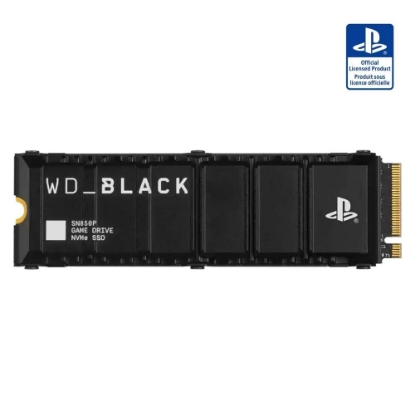 Obrázek WD BLACK SSD NVMe 4TB PCIe SN850P pro PS5, Gen4, (R:7300, W:6600MB/s), Chladič