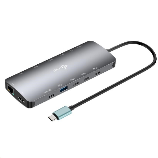Obrázek i-tec USB-C Metal Nano 3x Display Dock, 2x HDMI 1x USB-C video, Power Delivery 140W