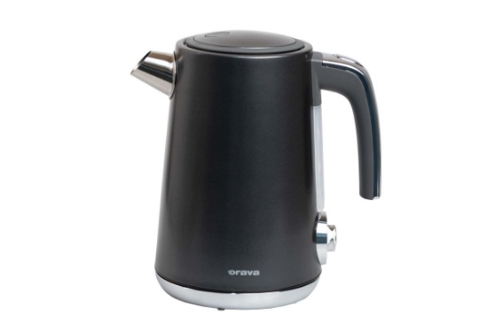 Obrázek ORAVA Delux-1 rychlovarná konvice, 2200 W, 1.7 l, regulace teploty, automatické vypnutí, nerez černá