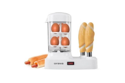Obrázek Orava HM-03 hotdogovač s nádstavcem na vaření vajec, 340 W, pro 6 párků, bílá