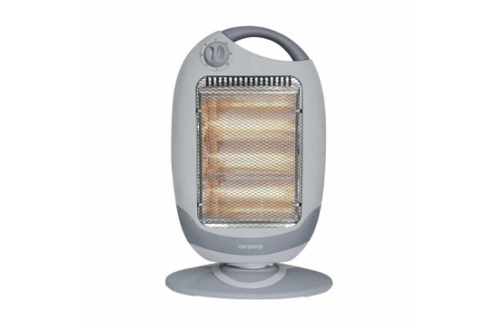 Obrázek Orava HO-82 halogenový ohřívač, 1200 W, 3 úrovně, oscilace, 18 m2, rukojeť pro přenos, šedá