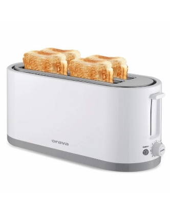 Obrázek Orava HR-125 topinkovač, 1400 W, 4 topinky, regulace opékání, rozmrazování, bílý