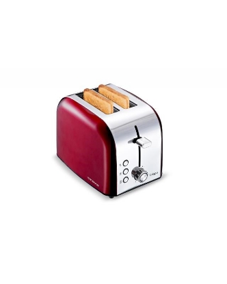 Obrázek Orava HR-Crispo topinkovač, 900 W, 2 topinky, regulace opekání, rozmrazování, červený