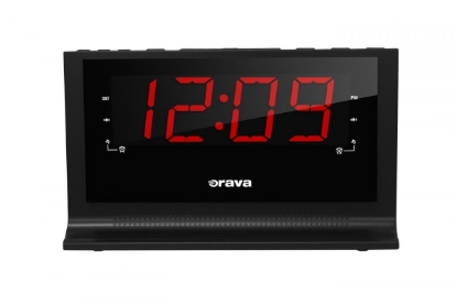 Obrázek Orava RBD-612 radiobudík, LED displej, FM rádio, záložní napájení, SNOOZE, SLEEP, buzení rádiem, černá