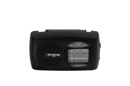 Obrázek Orava T-120 B přenosný rádio přijímač, 1 W, výstup na sluchátka, AM & FM rádio, anténa, černá