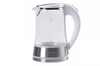 Obrázek Orava VK-4017 W rychlovarná konvice, 2200 W, 1.7 l, skleněná, LED podsvícení, automatické vypnutí, bílá
