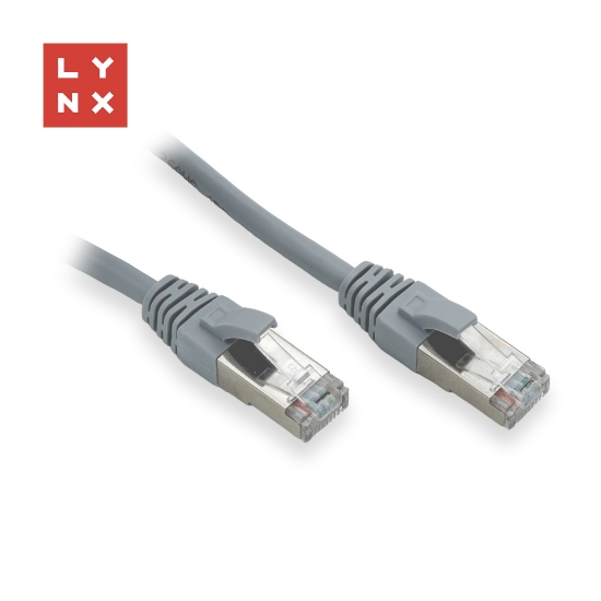 Obrázek LYNX FTP patch kabel Cat5e PVC, CCA, 15m, šedý