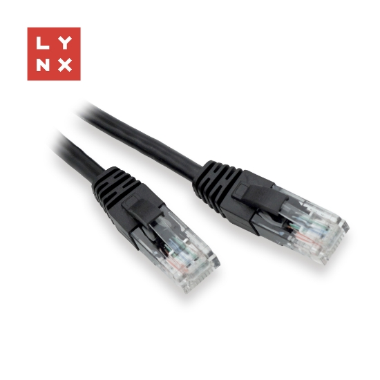 Obrázek LYNX UTP patch kabel Cat5e, PVC, CCA, 20m, černý