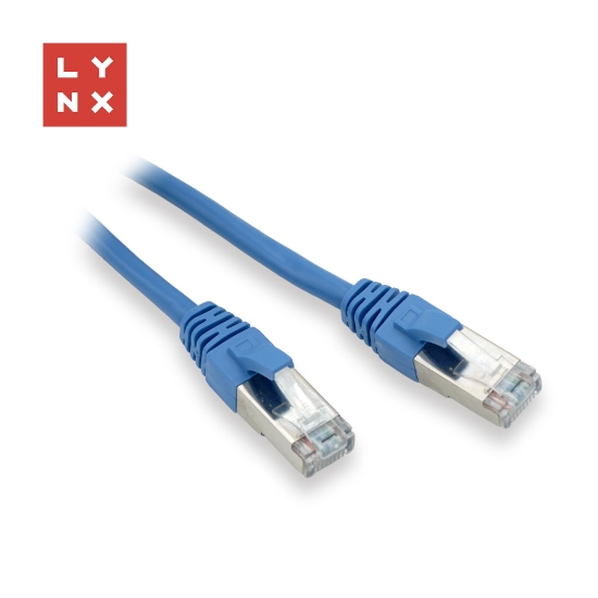 Obrázek LYNX FTP patch kabel Cat5e PVC, CCA, 5m, modrý