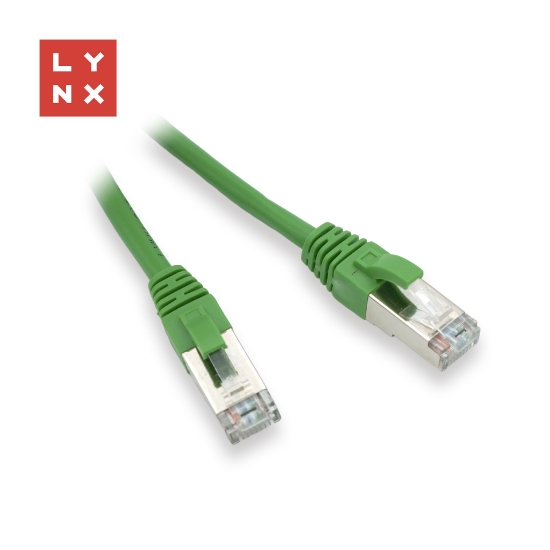 Obrázek LYNX FTP patch kabel Cat5e PVC, CCA, 7m, zelený