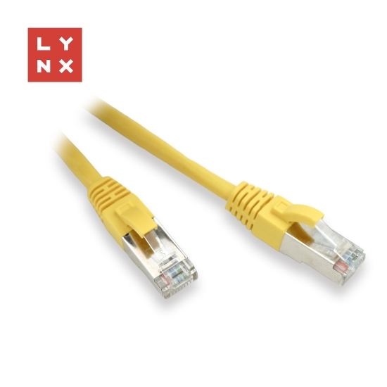 Obrázek LYNX FTP patch kabel Cat5e PVC, CCA, 15m, žlutý
