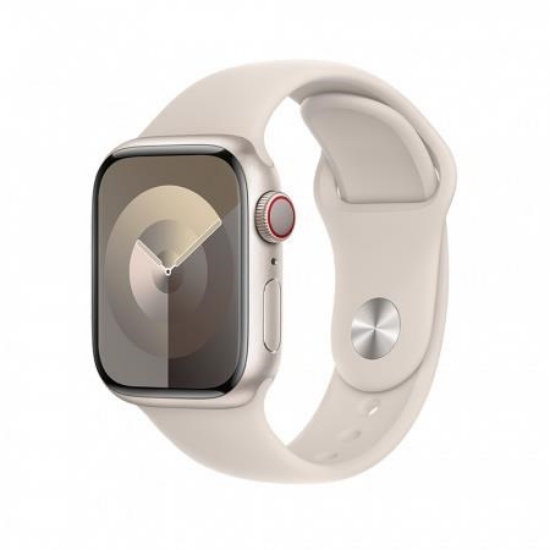 Obrázek APPLE Watch Series 9 GPS + Cellular 45mm Starlight Aluminium Case with Starlight Sport Band - S/M