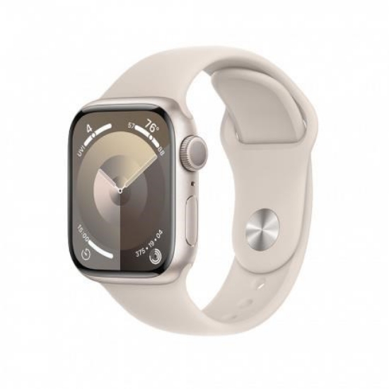Obrázek APPLE Watch Series 9 GPS 45mm Starlight Aluminium Case with Starlight Sport Band - S/M