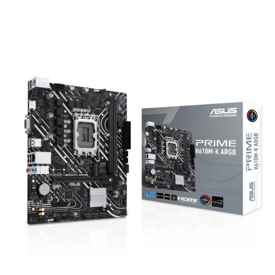 Obrázek ASUS MB Sc LGA1700 PRIME H610M- K ARGB, Intel H610, 2xDDR5, 1xHDMI, 1xVGA, mATX