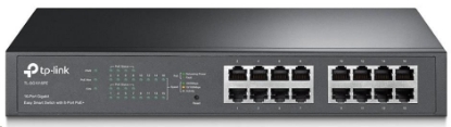 Obrázek TP-Link Easy Smart switch TL-SG1016PE (16xGbE,8xPoE+,150W,fanless)