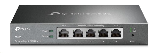 Obrázek TP-Link ER605 OMADA VPN router (2xGbELAN, 1xGbEWAN, 2xGbELAN/WAN, 1xUSB2.0)