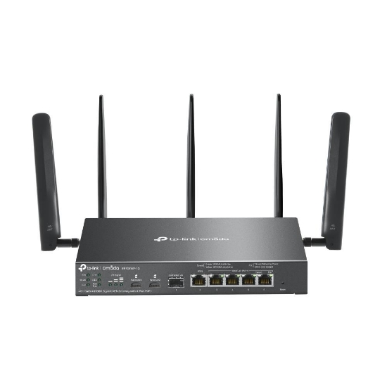Obrázek TP-Link ER706WP-4G OMADA VPN 4G+Cat6 router (AX3000,1xSFP WAN/LAN,1xGbEWAN,4xGbELAN/WAN,4xPoE+,45W,2xnanoSIM)